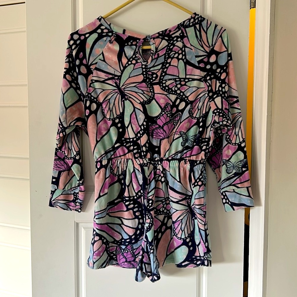 Justice Butterfly Print Girls Romper - Picture 2 of 9